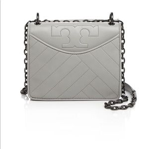 NEW Authentic Tory Burch Grey Alexa Mini Crossbody